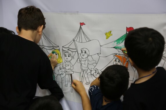 نقاشی دیواری موکب اربعین